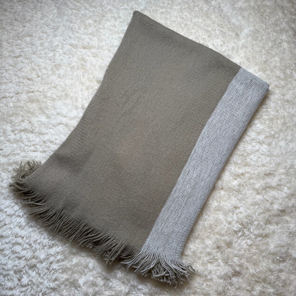 Mark & Graham Williams-Sonoma Cream and Beige Throw Scarf Shawl